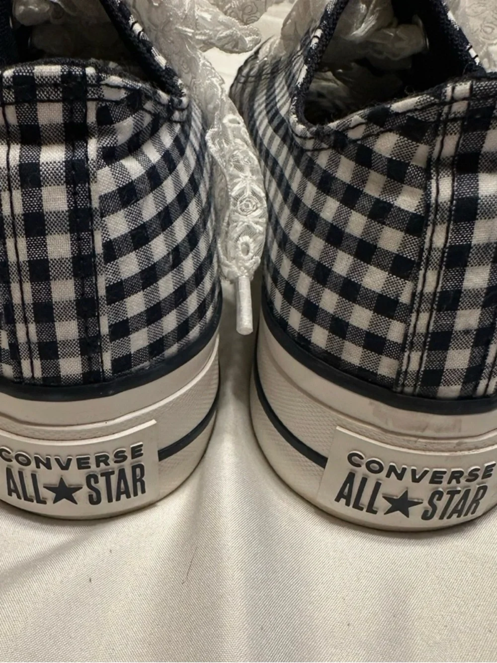 Converse Chuck Taylor All Star Lift Gingham Sneakers 8.5M #coquette#y2k#skater - Picture 5 of 9